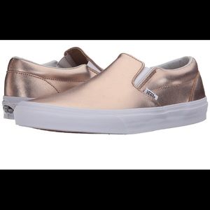 Rose gold metallic vans